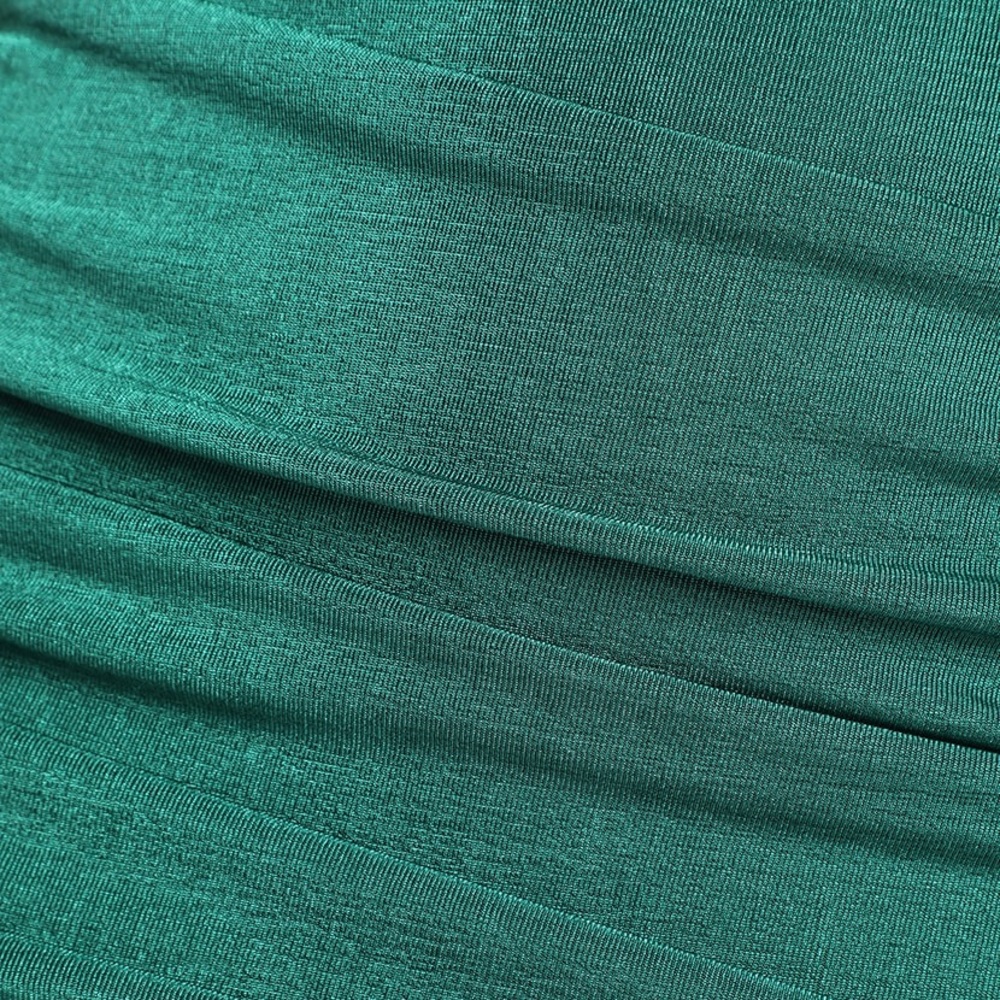 Lulu’s Natural Treasure Emerald Green One-Shoulder Ruched Mini Dress - Picture 5 of 5
